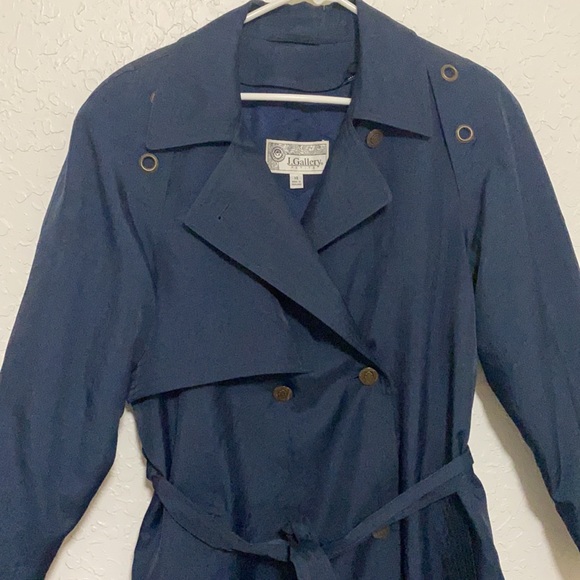 J. Gallery Petite blue trench coat - Picture 1 of 8